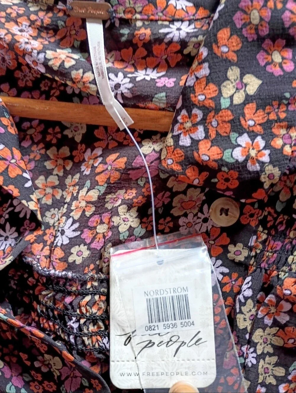 NWT Free People 'Bonnie' Retro Floral Dress